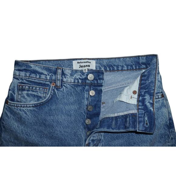 Reformation Jeans Women’s Size 28 – Tangier Wash Straight Leg High Rise Denim - Picture 5 of 9